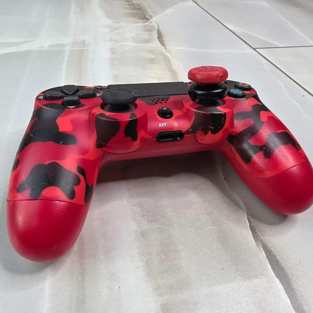 Sony PS4 DualShock 4 Wireless Controller Red Camo KontrolFreek Thumbstick S3